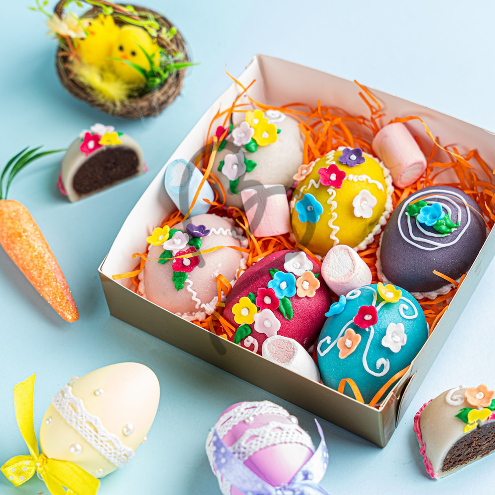Marzipan Brownie Easter Eggs  (Pack of 6)